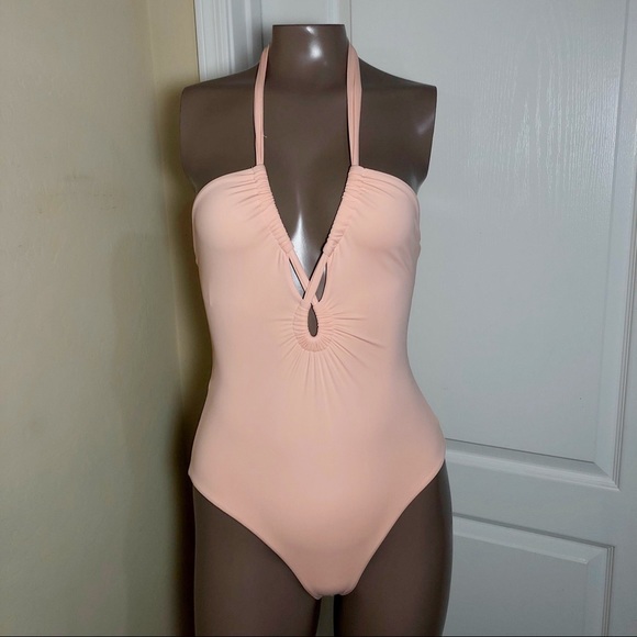 Mara Hoffman Other - Mara Hoffman Aya Halter Keyhole Plunge Swimsuit
